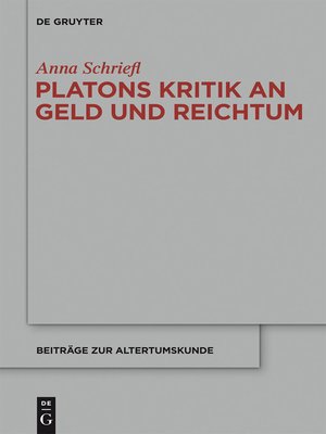 cover image of Platons Kritik an Geld und Reichtum